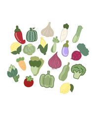 set of vegetables