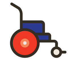 Wheelchair Flat Icon