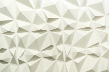 wall of white triangles