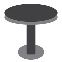 Round Table Flat Icon