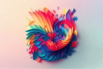 Fototapeta na wymiar Abstract colorful background, geometric style. Generative Ai
