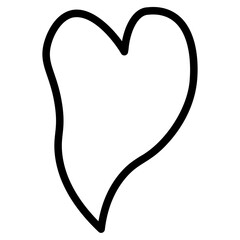 Weak heart icon in modern style.