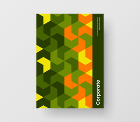 Vivid presentation design vector illustration. Premium mosaic pattern cover concept.