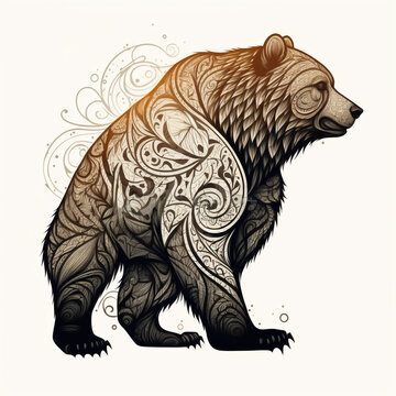 Tattoo design: draw a cybernetic bear! | Illustration or graphics contest |  99designs