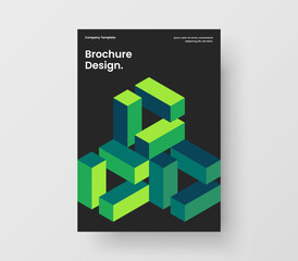 Original presentation A4 design vector layout. Bright geometric hexagons catalog cover illustration.