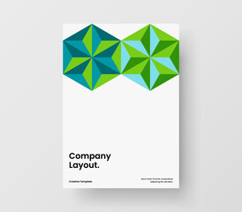 Fototapeta premium Multicolored cover design vector layout. Creative mosaic pattern annual report illustration.