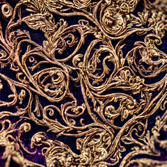 Embroidered velvet Generative AI