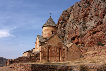 Fototapeta na wymiar Noravank Monastery in the Amaghu Gorge, one of the main tourist attractions of Armenia