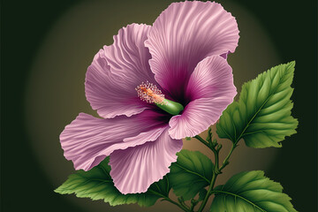Rose of sharon, name of different species of plants around the world. Generative AI.