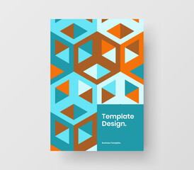 Abstract geometric hexagons brochure concept. Creative annual report design vector illustration.