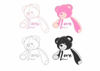 Taddy bear love valentines