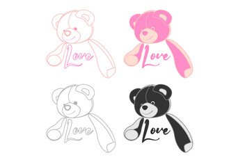 Taddy bear love valentines