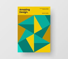 Creative geometric shapes company brochure template. Amazing cover design vector illustration.