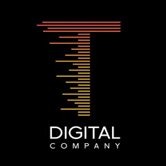Letter T logo design vector template, fast speed technology moving, quick energy symbol. This logo is suitable for digital, techno.