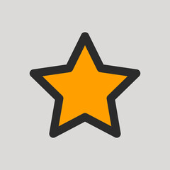Star icon in filled line style about user interface, use for website mobile app presentation