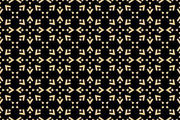 Abstract geometric pattern. A seamless vector background. Gold and black ornament. Graphic modern pattern. Simple lattice graphic design
