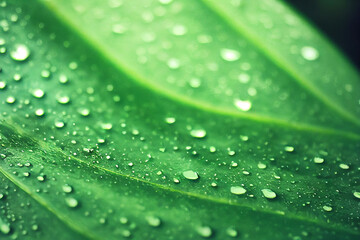 Wet leaves. Generative AI