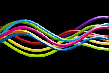 Background layouts rainbow wire colorful spiral waves swirly vivid color vector web image template.