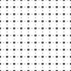 Fototapeta na wymiar Square seamless background pattern from black instant noodles symbols are different sizes and opacity. The pattern is evenly filled. Vector illustration on white background