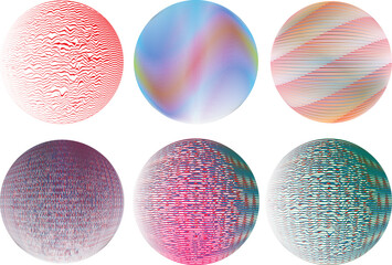 Set of spheres . Lines constructed transparent sphere .Vector  .Technology sphere Logo . Design element for posters, social media, templates, flyers, brochures . Abstract trendy transparent circles