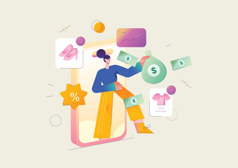 investment from mobile apps illustration