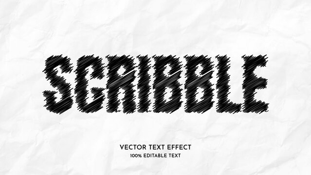 Scribble vector text effect