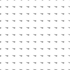 Square seamless background pattern from geometric shapes. The pattern is evenly filled with big black helicopter symbols. Vector illustration on white background