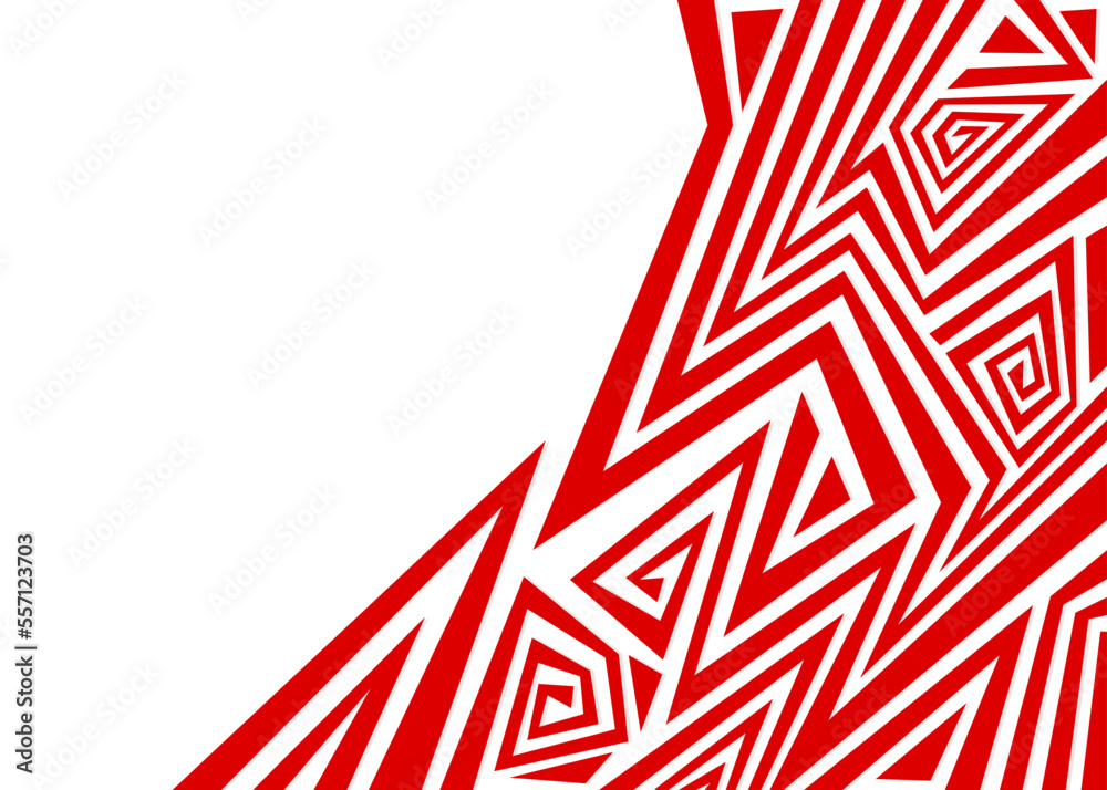 Aufkleber minimalist background with abstract geometric and curly lines and with some copy space area. simple 