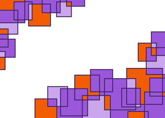 Minimalist background with colorful overlapping square pattern and with some copy space area