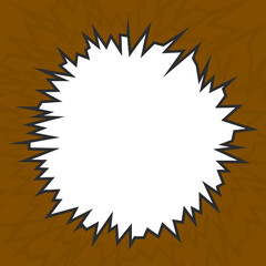 Simple framed background with explosion pattern and with some copy space area