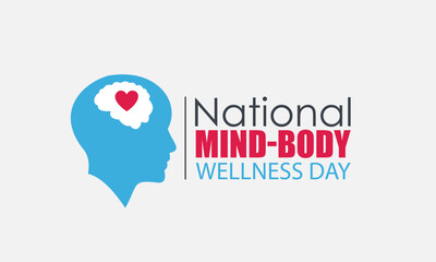 Vector Illustration of International Mind-Body Wellness Day. Simple and Elegant Design