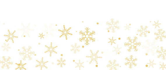 Golden snowflake background