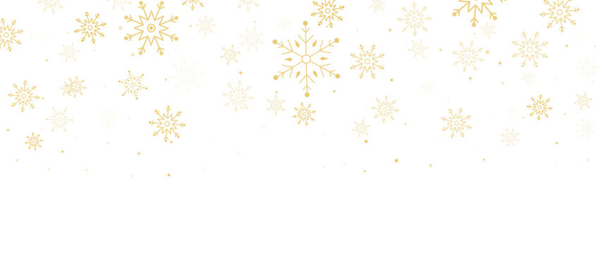 Golden snowflake background