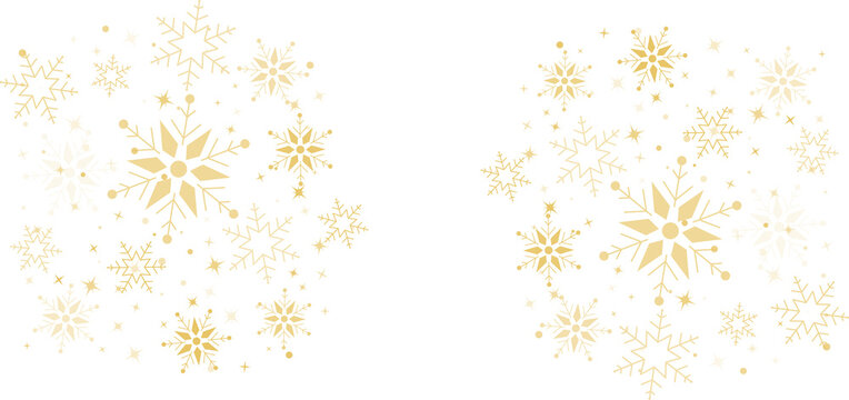 Golden snowflake background