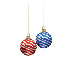 Christmas ball icon 3d rendering vector illustration