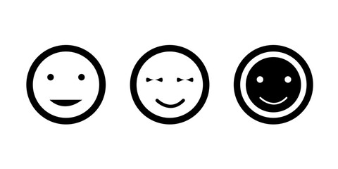 Smile Icon in trendy flat style isolated on white background. Happy face, smiley face icons