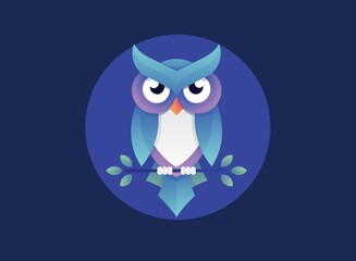 Owl gradient colorful logo