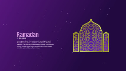 Ramadan theme background. Maybe suitable for greeting cards, posters, landing pages or other needs with an Islamic theme.