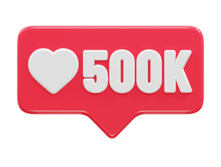 Like react icon 3d rendering vector illustration