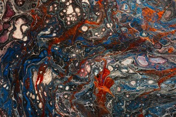 Color paint- acrylic fluid art. Exotic marble texture- abstract background