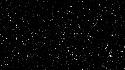 Snowfall particles design with black background. Vector illustration.