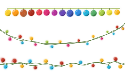 decorative twinkling lights for christmas, for the christmas tree. which is isolated on a transparent background png