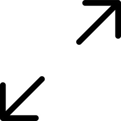 expand arrows thin line edit, editing icon