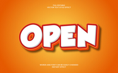 Open Text Effect