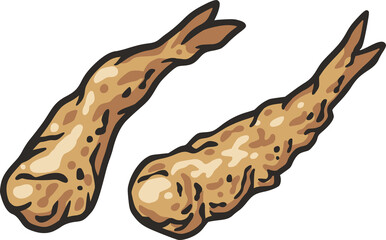 Naklejka premium Sushi or japanese or chinese food. Asian food with salmon, nori and shrimp, squid for seafood design