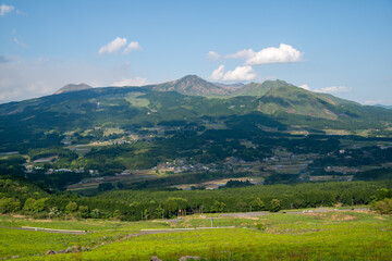 南阿蘇から見た阿蘇五岳