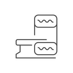 MRI machine line outline icon