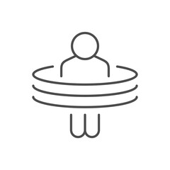 MRI scan line outline icon