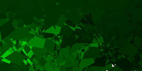Dark green vector backdrop with chaotic shapes.