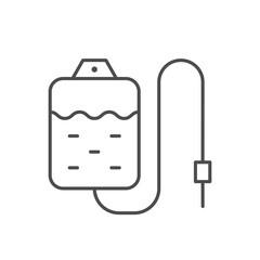 Medical drip line outline icon